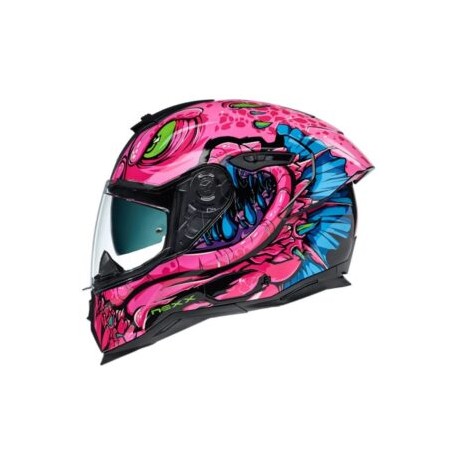 CASCO NEXX SX100R ABISAL PINK BLUE
