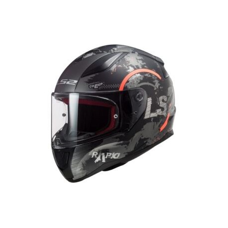 CASCO CERRADO LS2 RAPID CIRCLE TITANIUM/NJA FLUO FF353