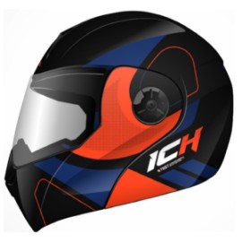 CASCO ICH ABATIBLE 3110G CHIP NEGRO NARANJA